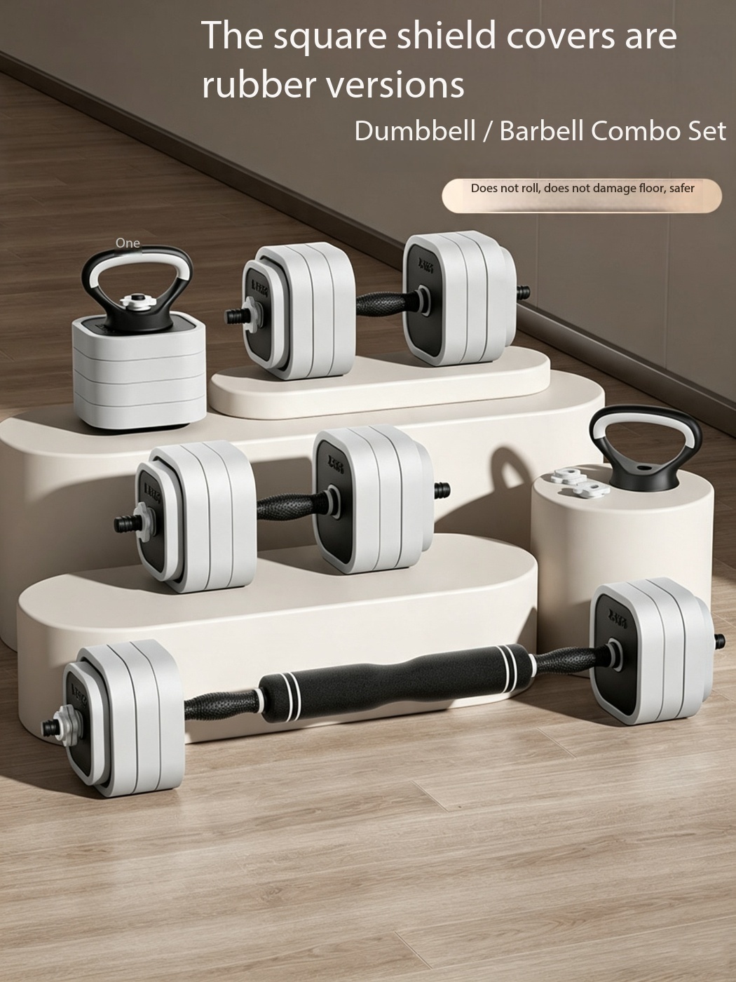 Dumbbell Set - Ayarlanabilir 4'ü 1 Arada Ev Tipi