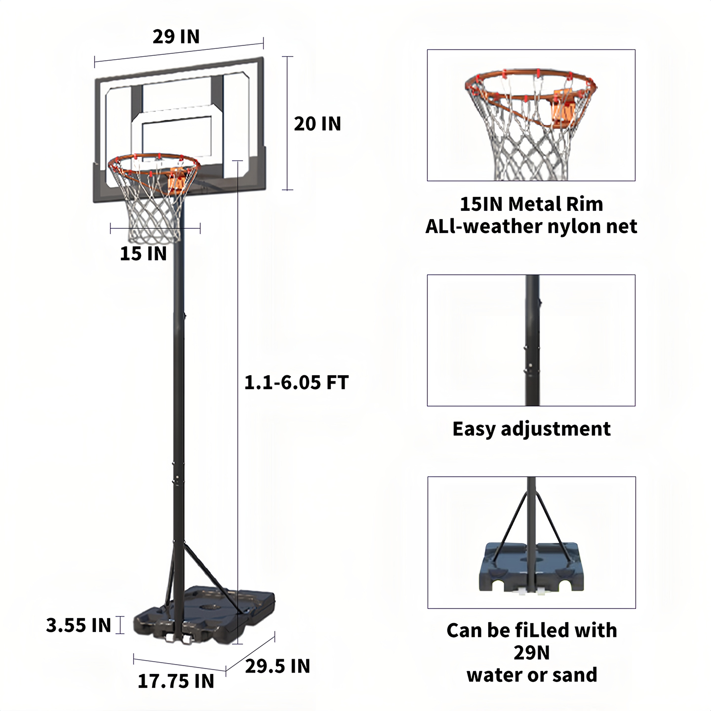 Toptan Satış Basketbol Potası, - Basketball Hoop incelemesi ve fiyatı